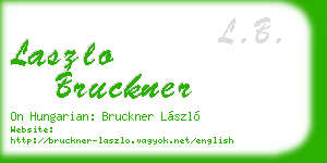 laszlo bruckner business card