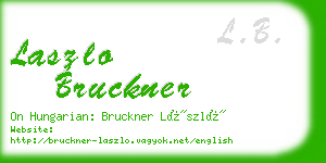 laszlo bruckner business card